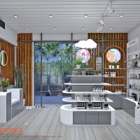 Phương án thiết kế shop mỹ phẩm Tuyền Lương diện tích nhỏ